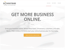 Tablet Screenshot of downtimeinc.com